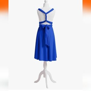 Bridesmaid Infinitey Dress Royal blue midi dress multiway Wrap 4 way stretch